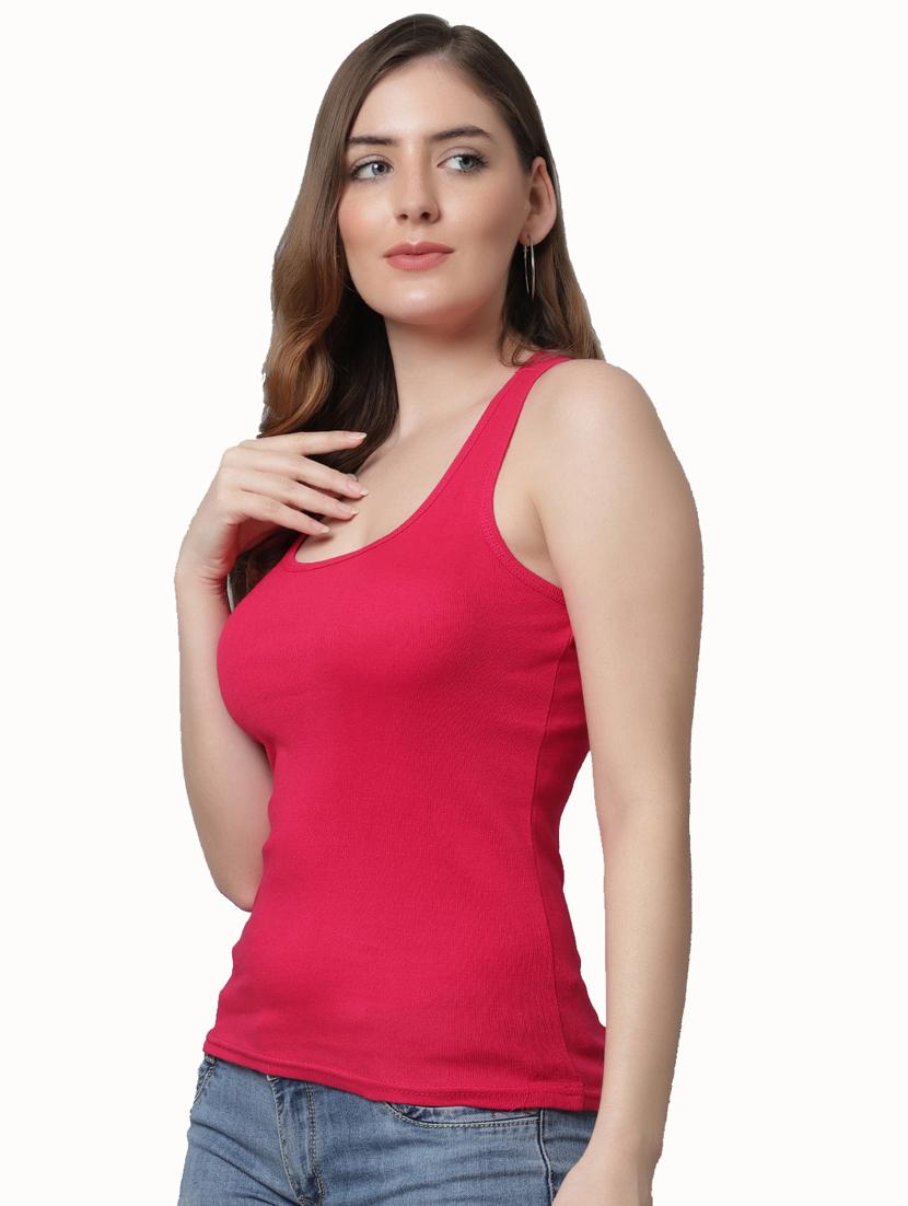 women solid cotton tank top - 21466558 -  Standard Image - 1