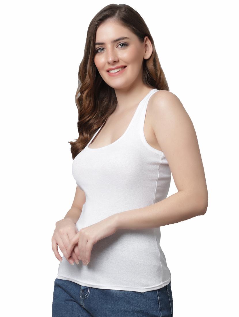 women solid cotton tank top - 21466559 - Standard Image - 1