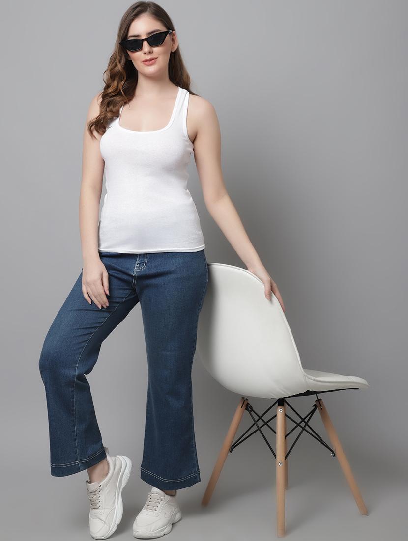 women solid cotton tank top - 21466559 - Standard Image - 4