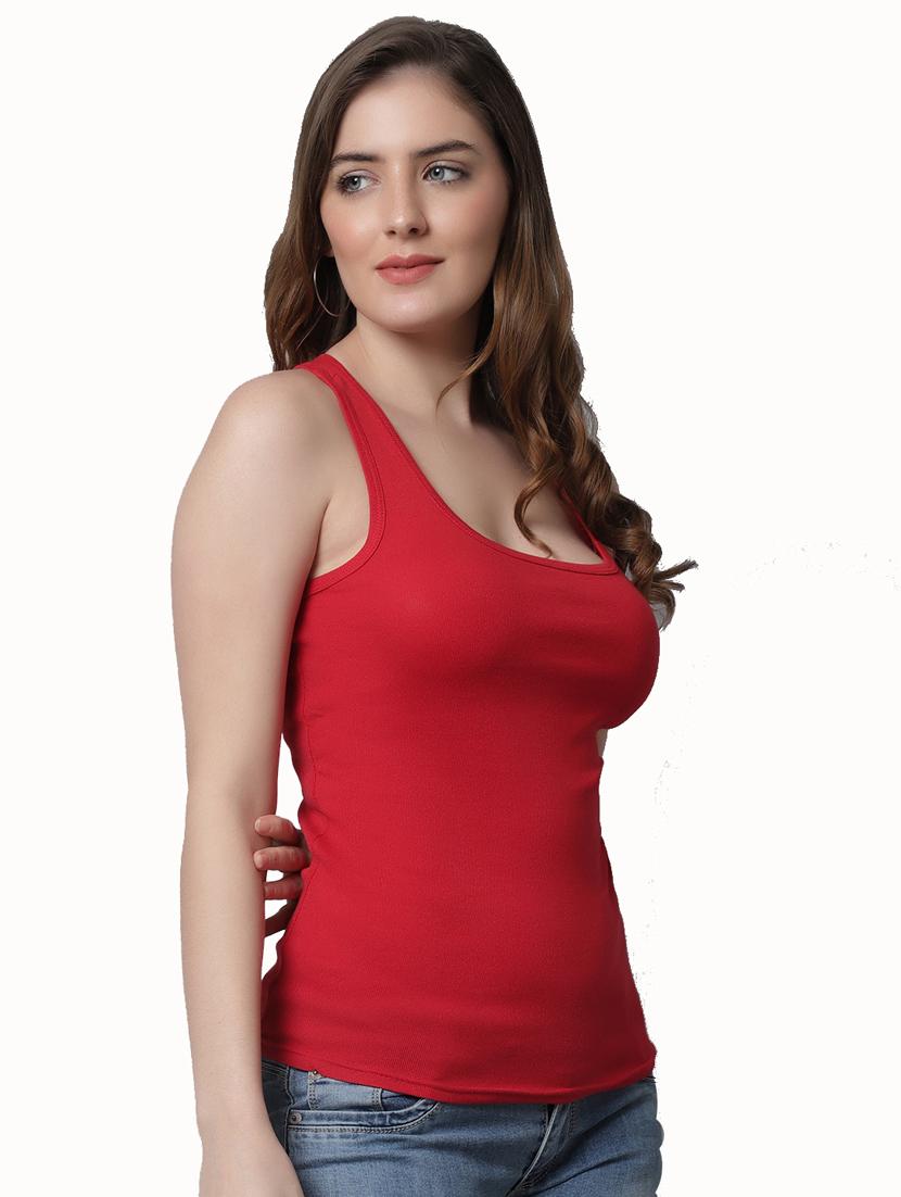 women solid cotton tank top - 21466560 - Standard Image - 1