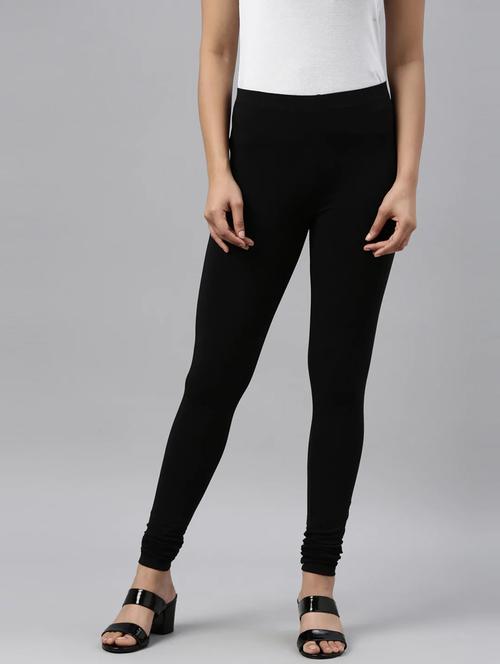 women solid cotton lycra leggings - 21466587 -  Standard Image - 0