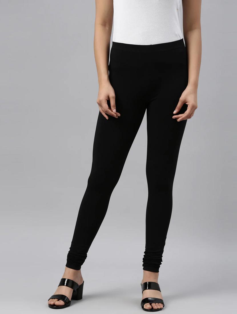 women solid cotton lycra leggings - 21466587 -  Zoom Image - 0