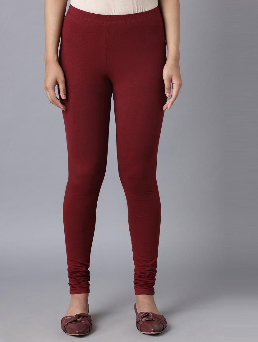 women solid cotton lycra leggings - 21466600 - Zoom Image - 0