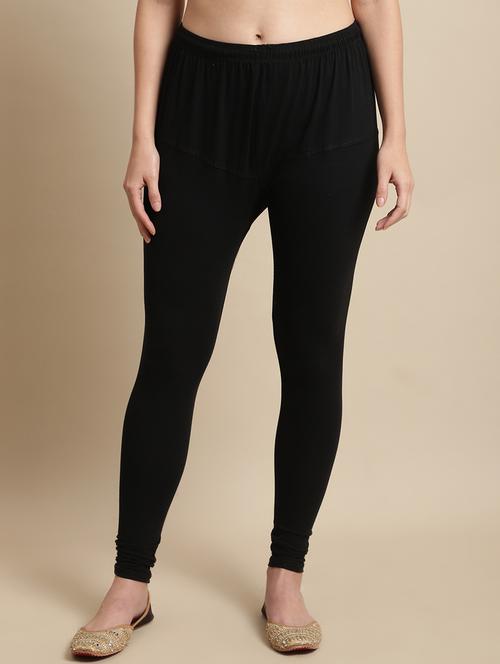 women solid cotton lycra leggings - 21466606 - Standard Image - 0