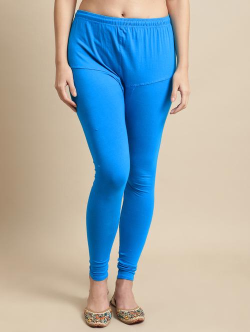 women solid cotton lycra leggings - 21466612 - Standard Image - 0