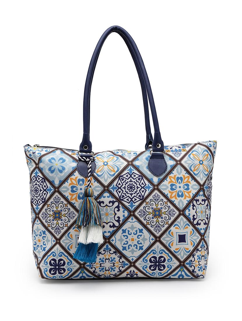 women pu printed handbag - 21466973 - Standard Image - 4