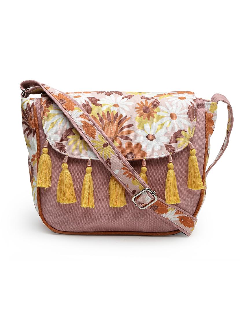 women cotton printed sling bag - 21466979 - Standard Image - 4