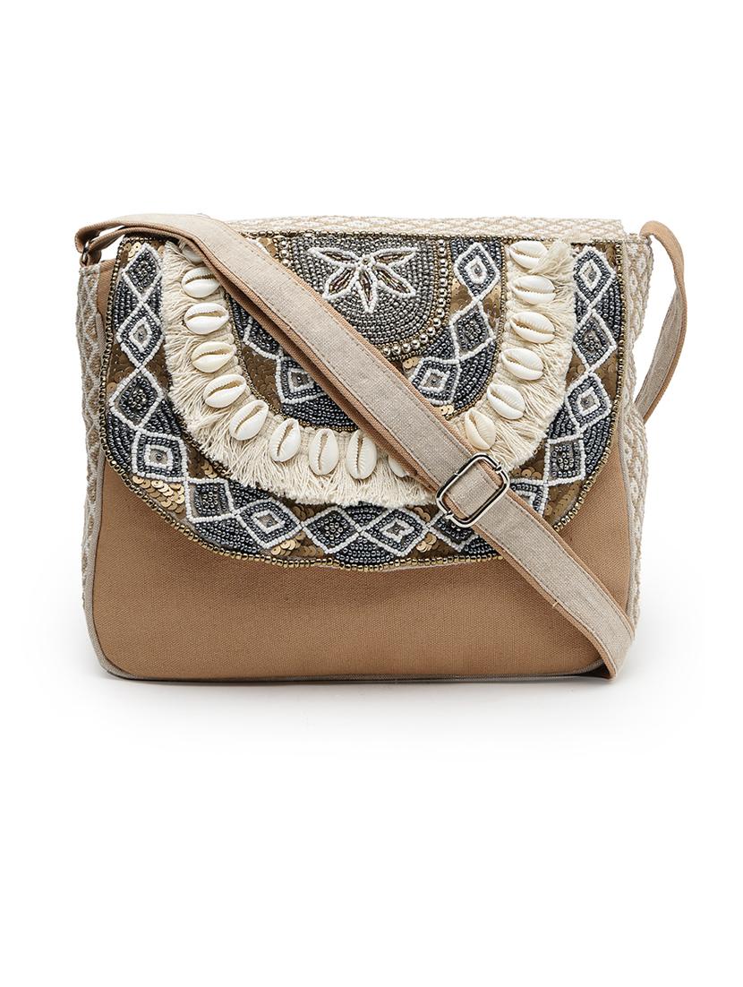 women cotton printed sling bag - 21466980 - Standard Image - 4