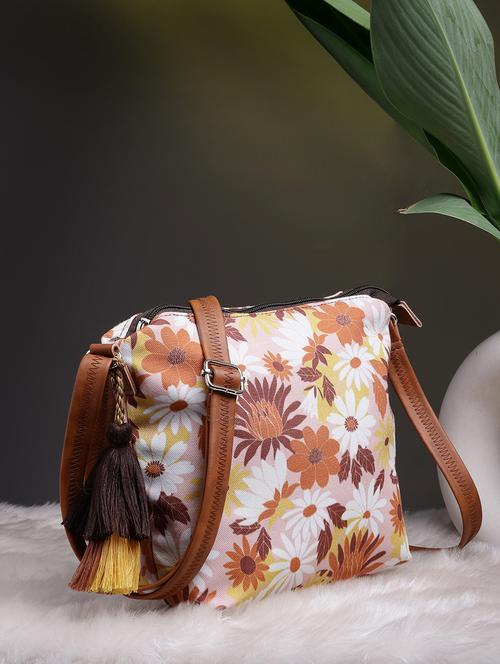 women cotton printed sling bag - 21466983 - Standard Image - 0