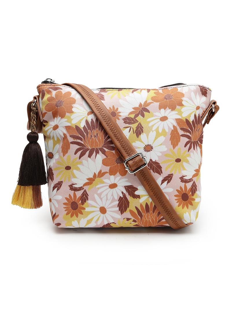 women cotton printed sling bag - 21466983 - Standard Image - 4