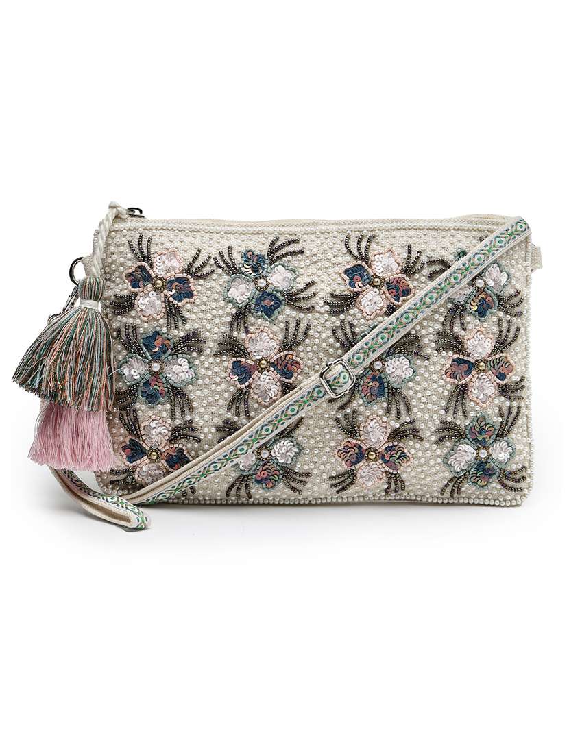 women cotton embellished sling bag - 21466984 - Standard Image - 4