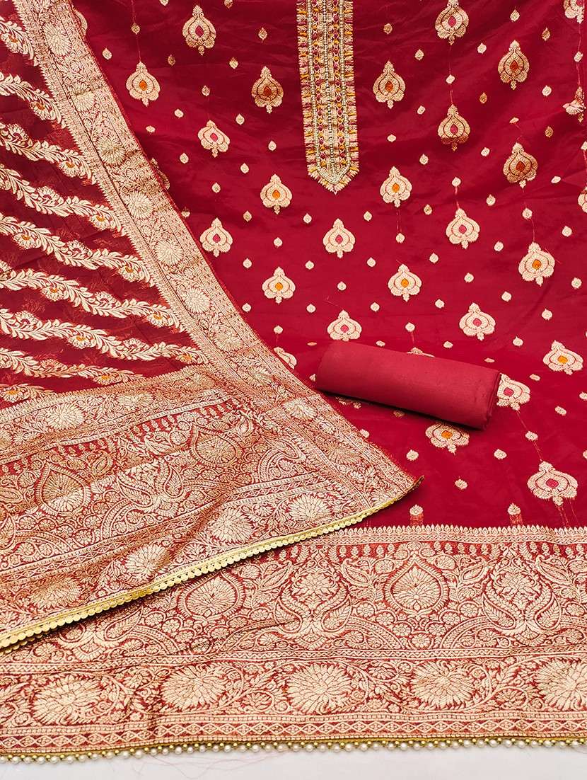 women embroidered unstitched suit set - 21467438 -  Standard Image - 1