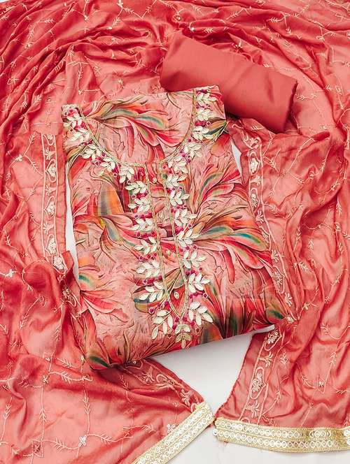 women embroidered unstitched suit set - 21467442 -  Standard Image - 0