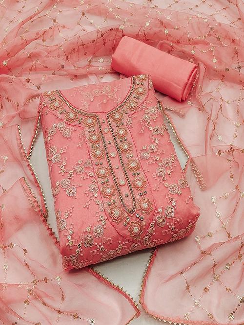 women embroidered unstitched suit set - 21467463 -  Standard Image - 0