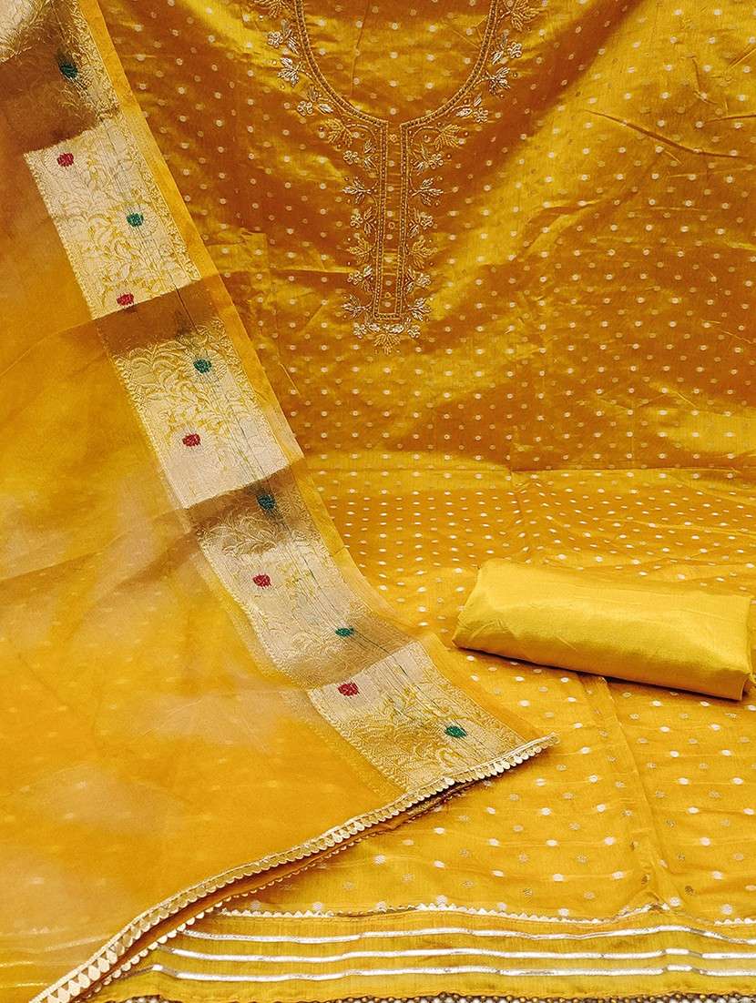 women embroidered unstitched suit set - 21467469 -  Standard Image - 1