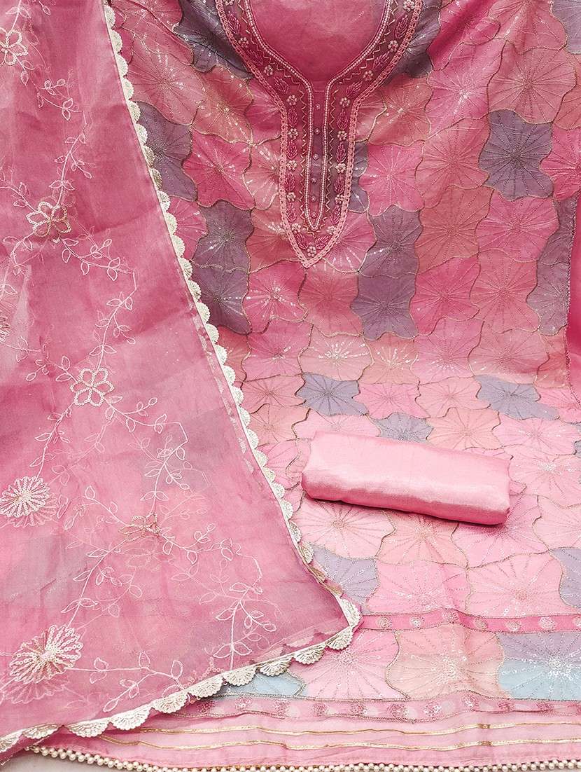 women embroidered unstitched suit set - 21467473 -  Standard Image - 1