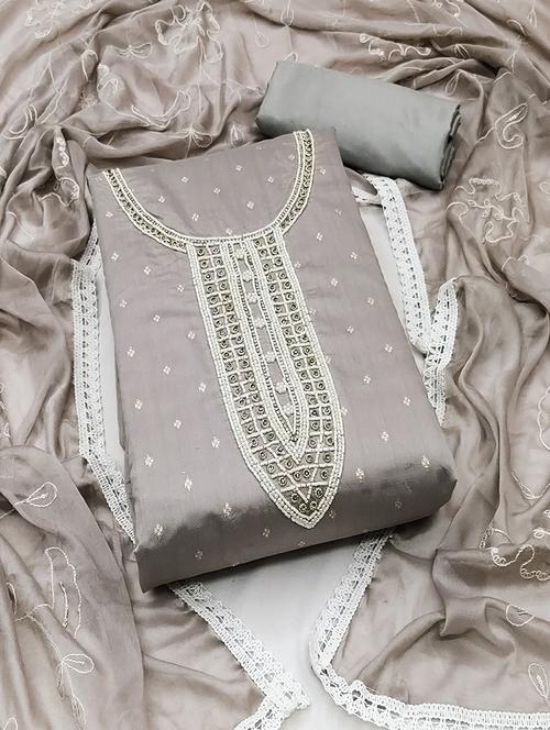 women embroidered unstitched suit set - 21467476 -  Standard Image - 0