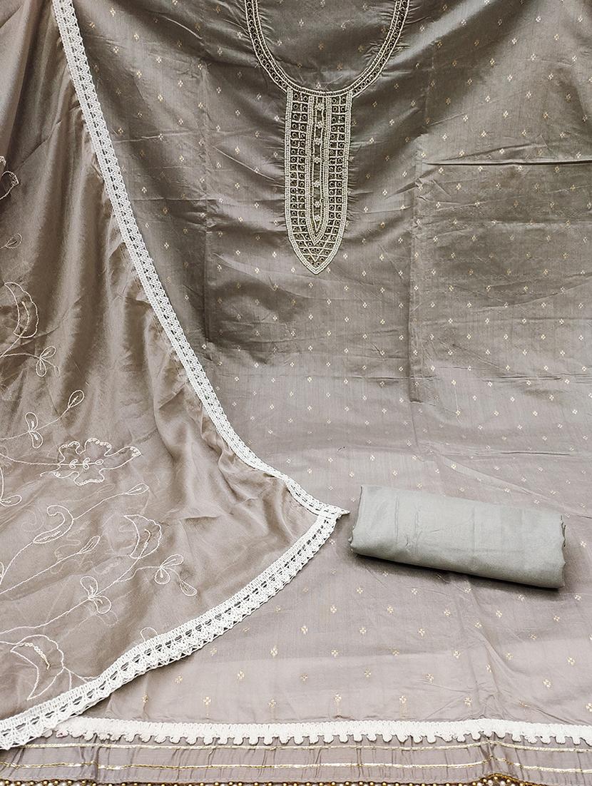 women embroidered unstitched suit set - 21467476 -  Standard Image - 1