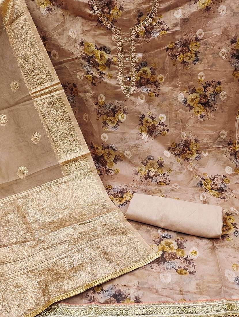 women embroidered unstitched suit set - 21467483 -  Standard Image - 1