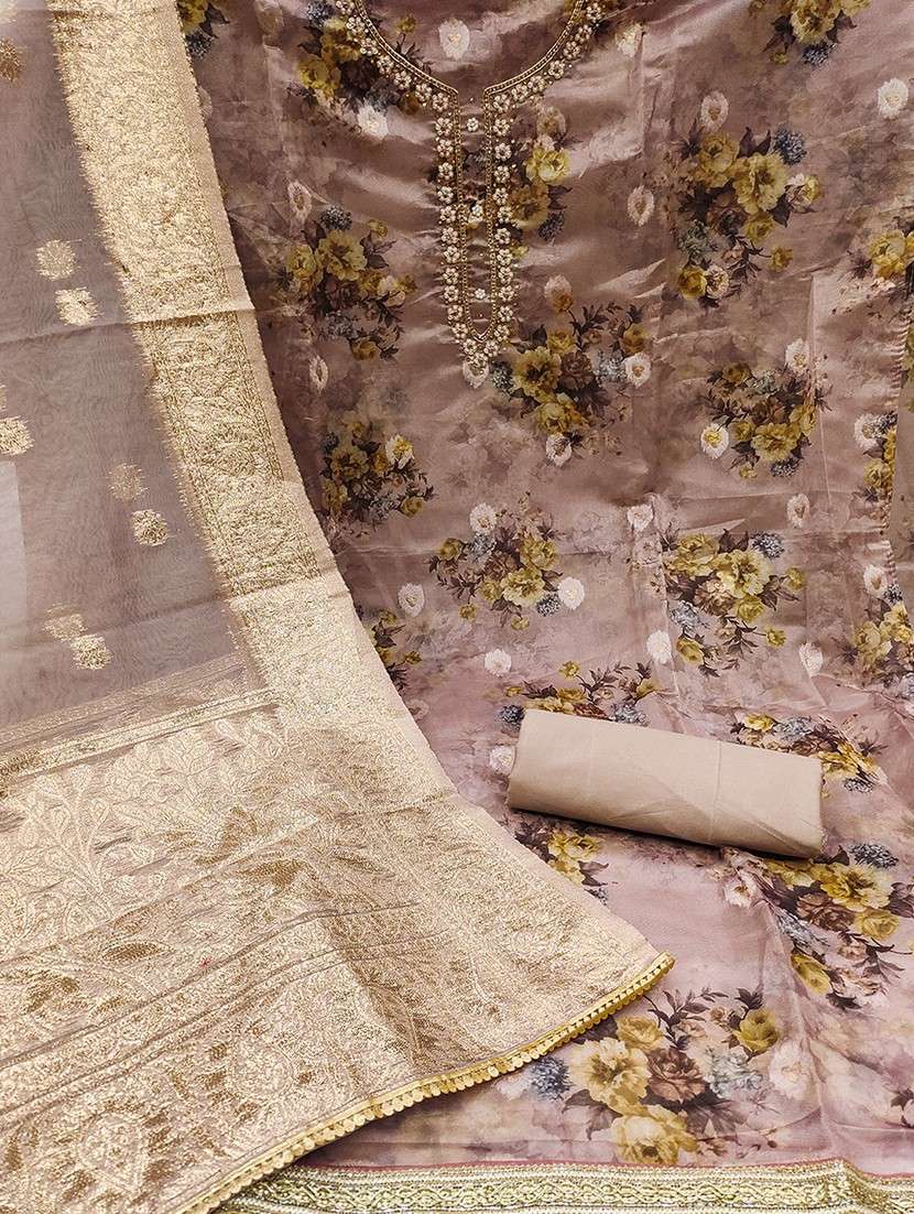 women embroidered unstitched suit set - 21467484 -  Standard Image - 1