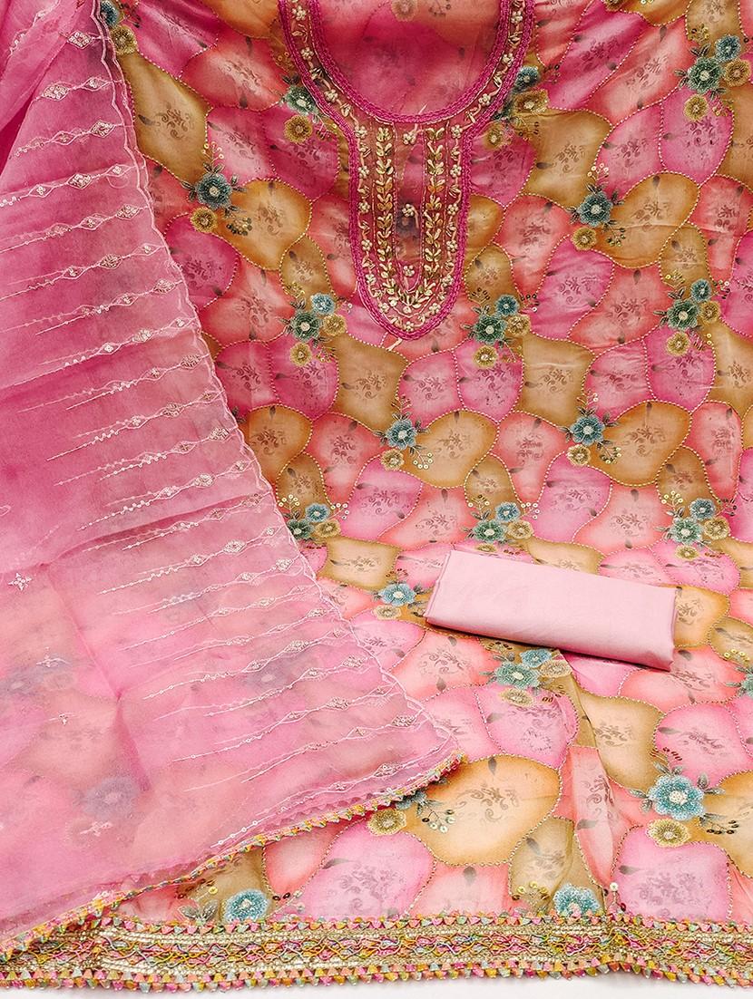 women embroidered unstitched suit set - 21467508 - Standard Image - 1