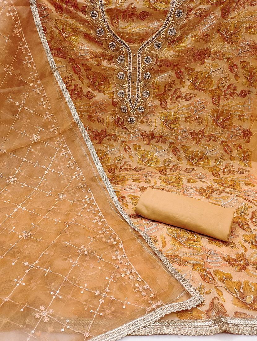 women embroidered unstitched suit set - 21467514 - Standard Image - 1
