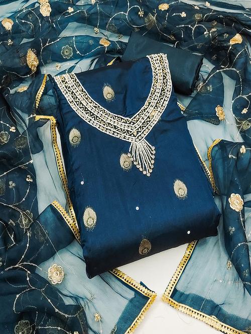 women embroidered unstitched suit set - 21467520 - Standard Image - 0