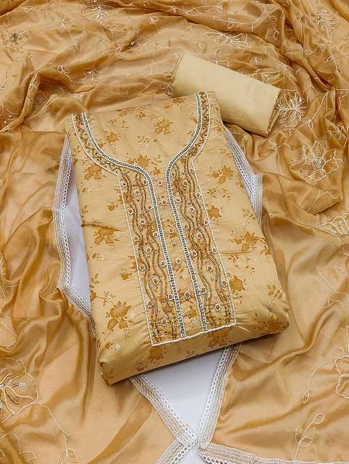women embroidered unstitched suit set - 21467563 - Standard Image - 0