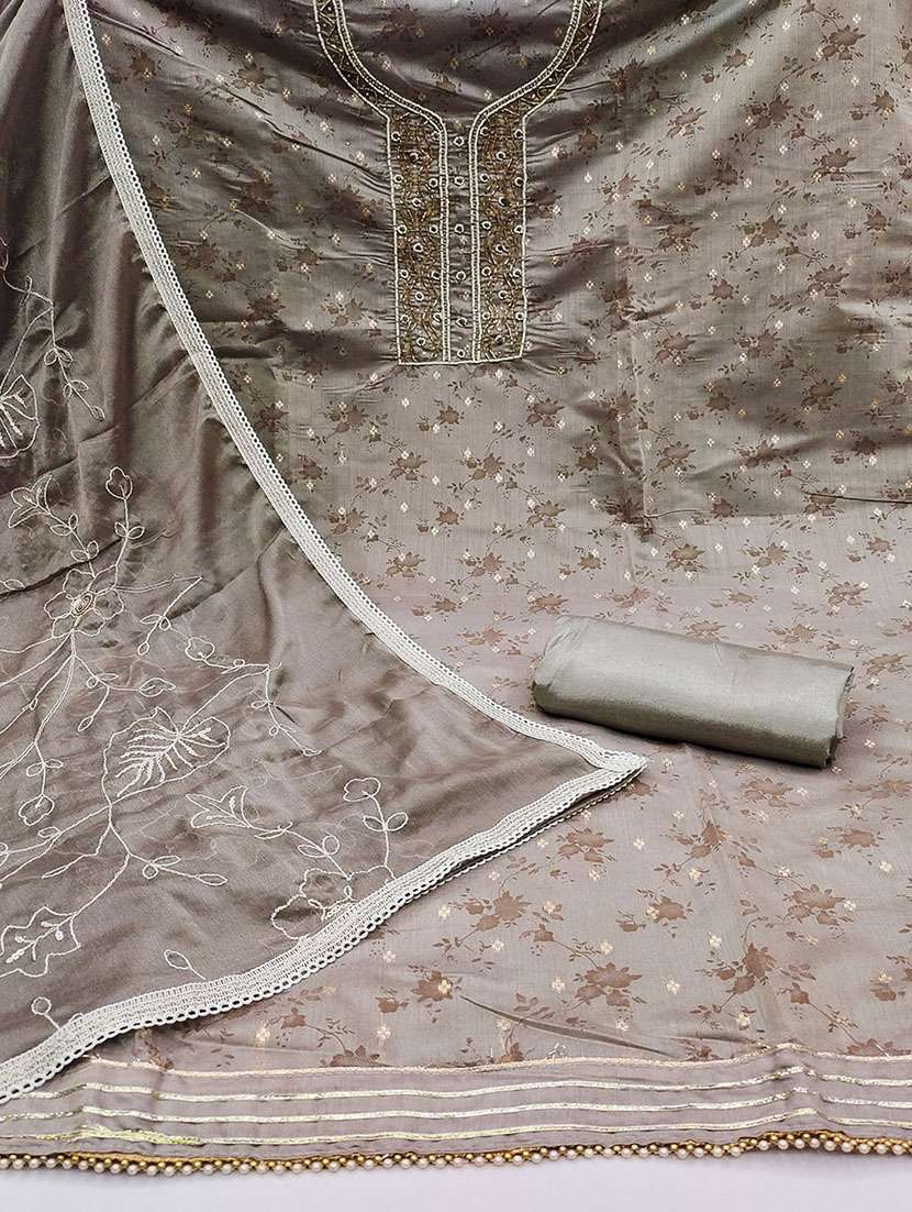 women embroidered unstitched suit set - 21467564 -  Standard Image - 1