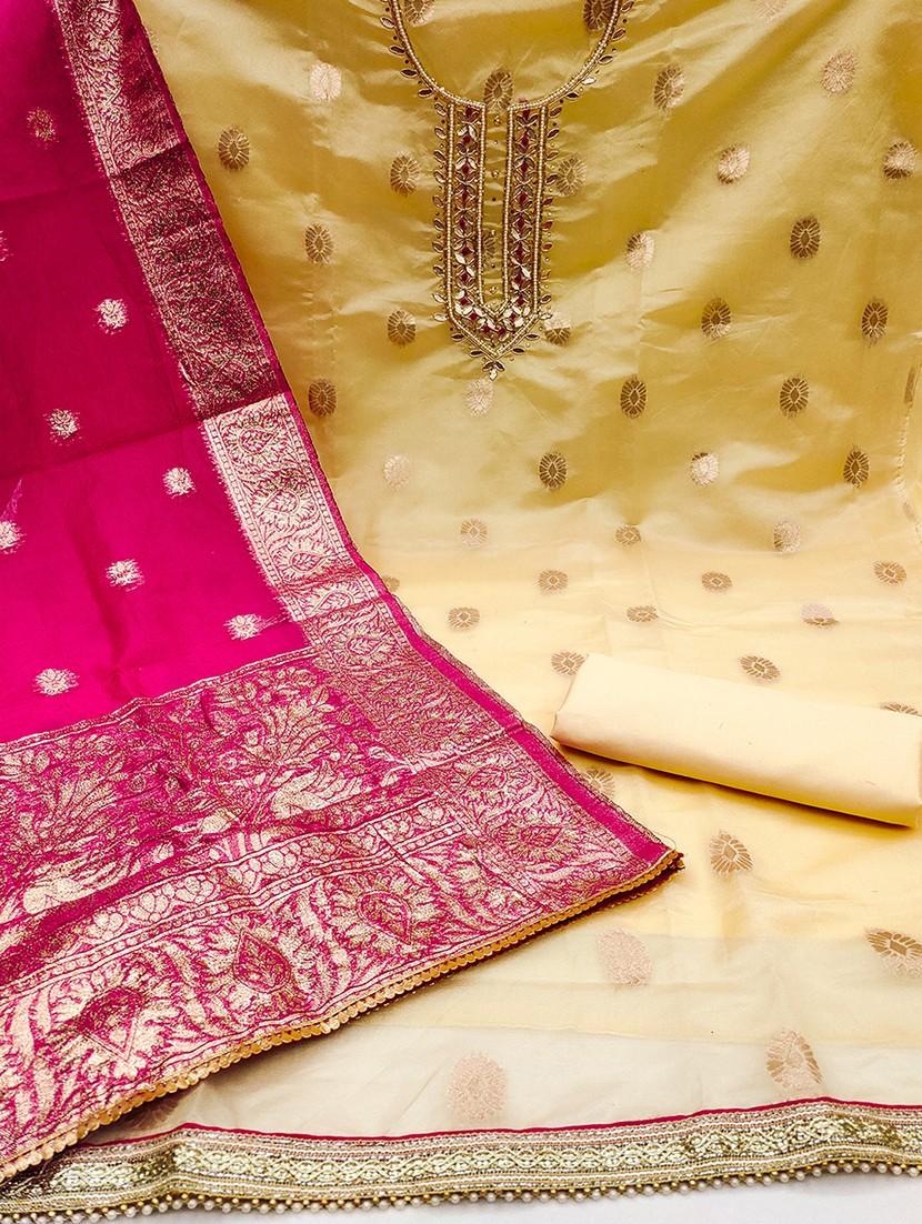 women embroidered unstitched suit set - 21467570 - Standard Image - 1
