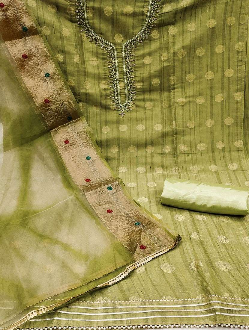 women embroidered unstitched suit set - 21467588 -  Standard Image - 1