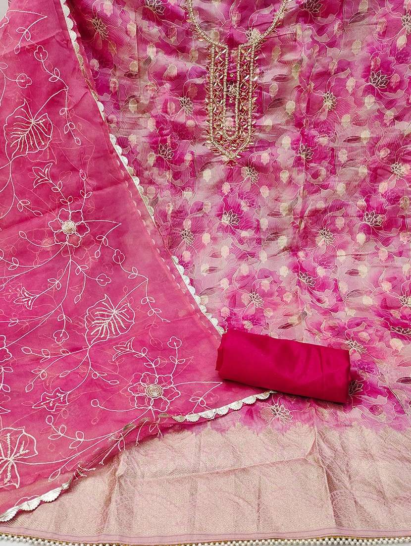 women embroidered unstitched suit set - 21467592 -  Standard Image - 1