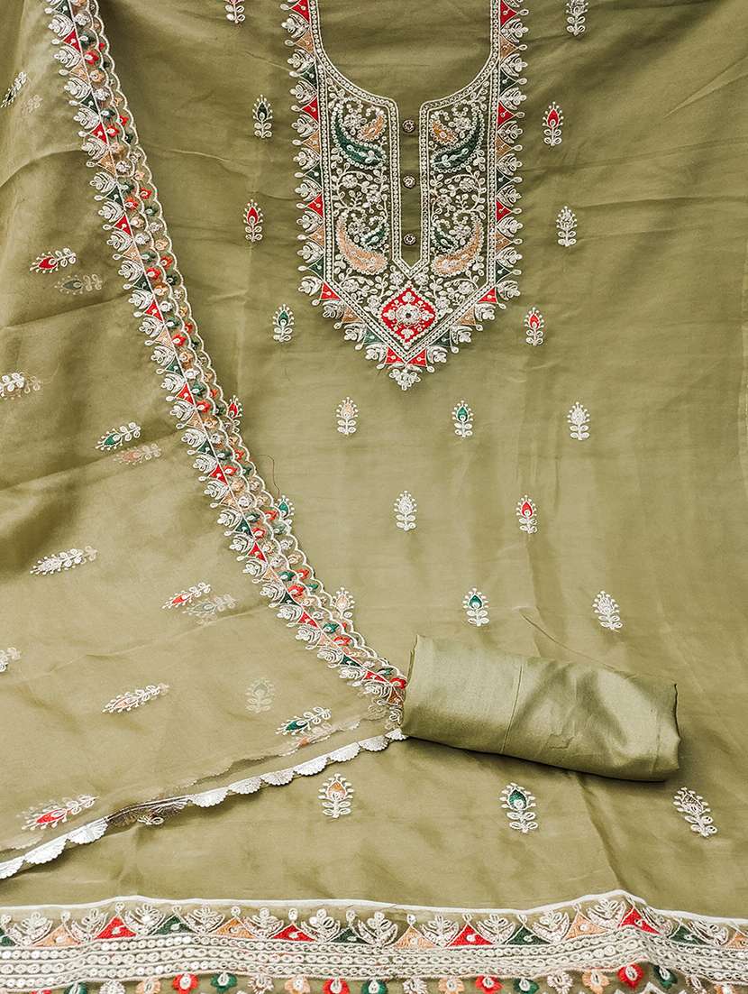 Women Embroidered Unstitched Suit Set - 21467595 -  Standard Image - 1