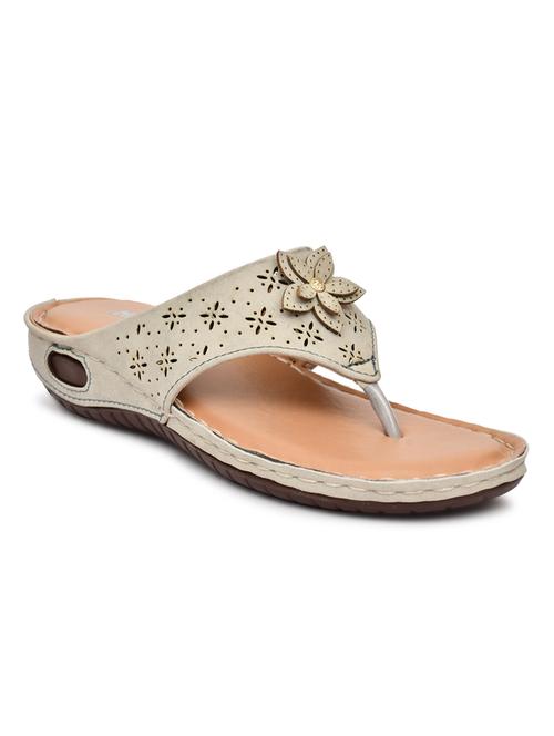 women grey textured toe separator sandal - 21467698 - Standard Image - 0