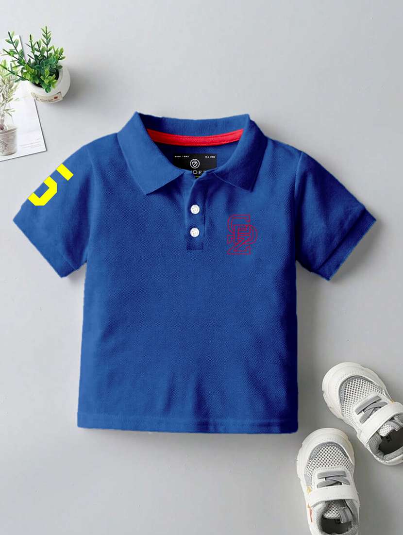 boys polo neck placement printed set of 2 casual t-shirt - 21467776 -  Standard Image - 1