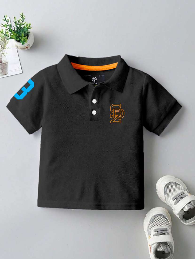 boys polo neck placement printed set of 2 casual t-shirt - 21467781 -  Standard Image - 1