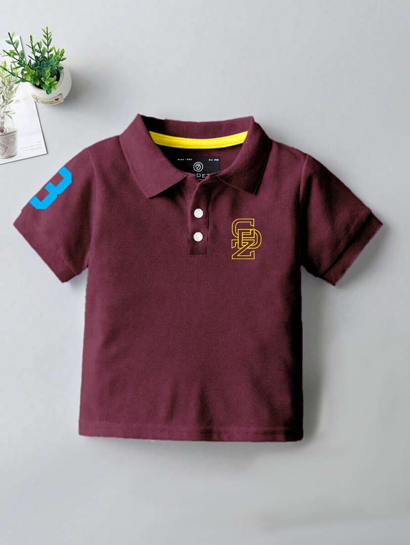 boys polo neck placement printed set of 2 casual t-shirt - 21467787 -  Standard Image - 1