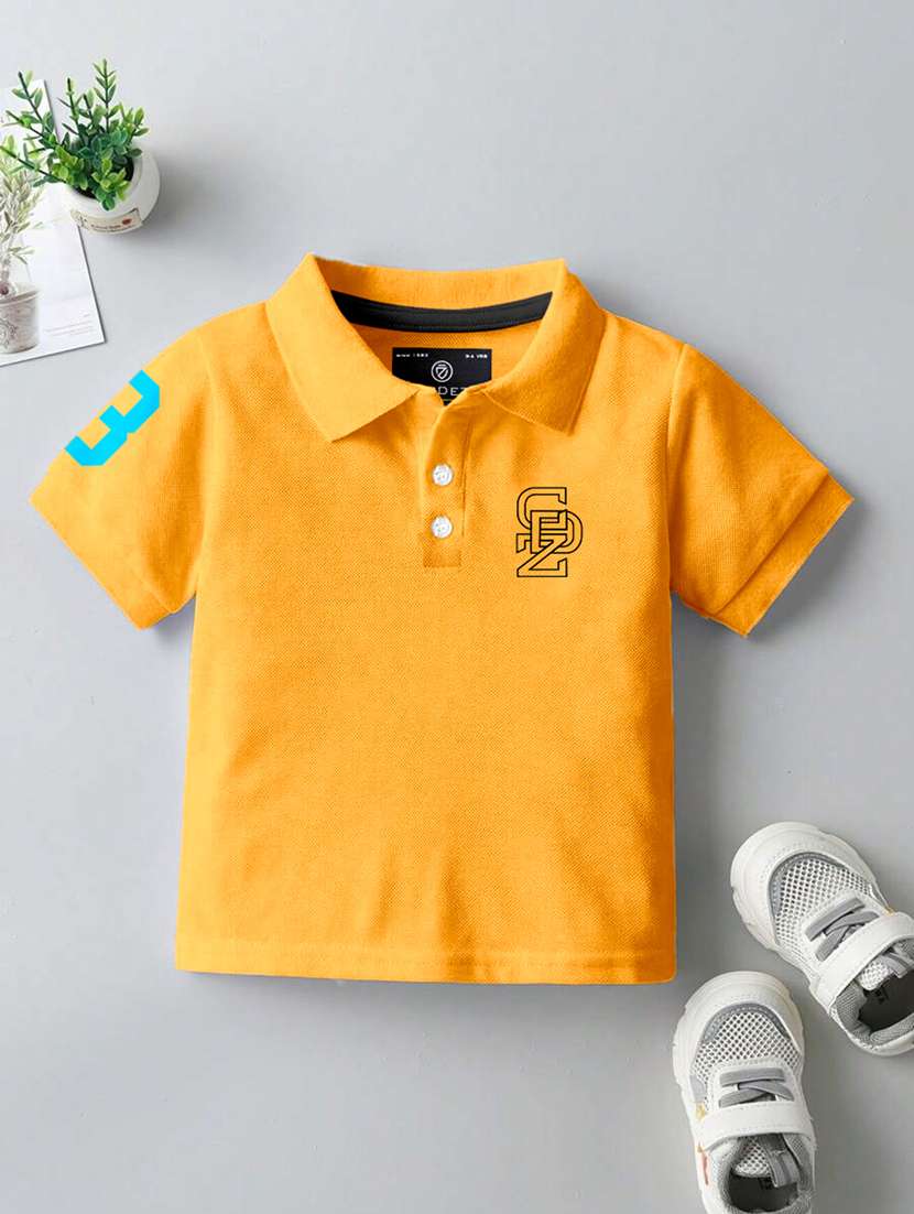 boys polo neck placement printed set of 2 casual t-shirt - 21467790 -  Standard Image - 1
