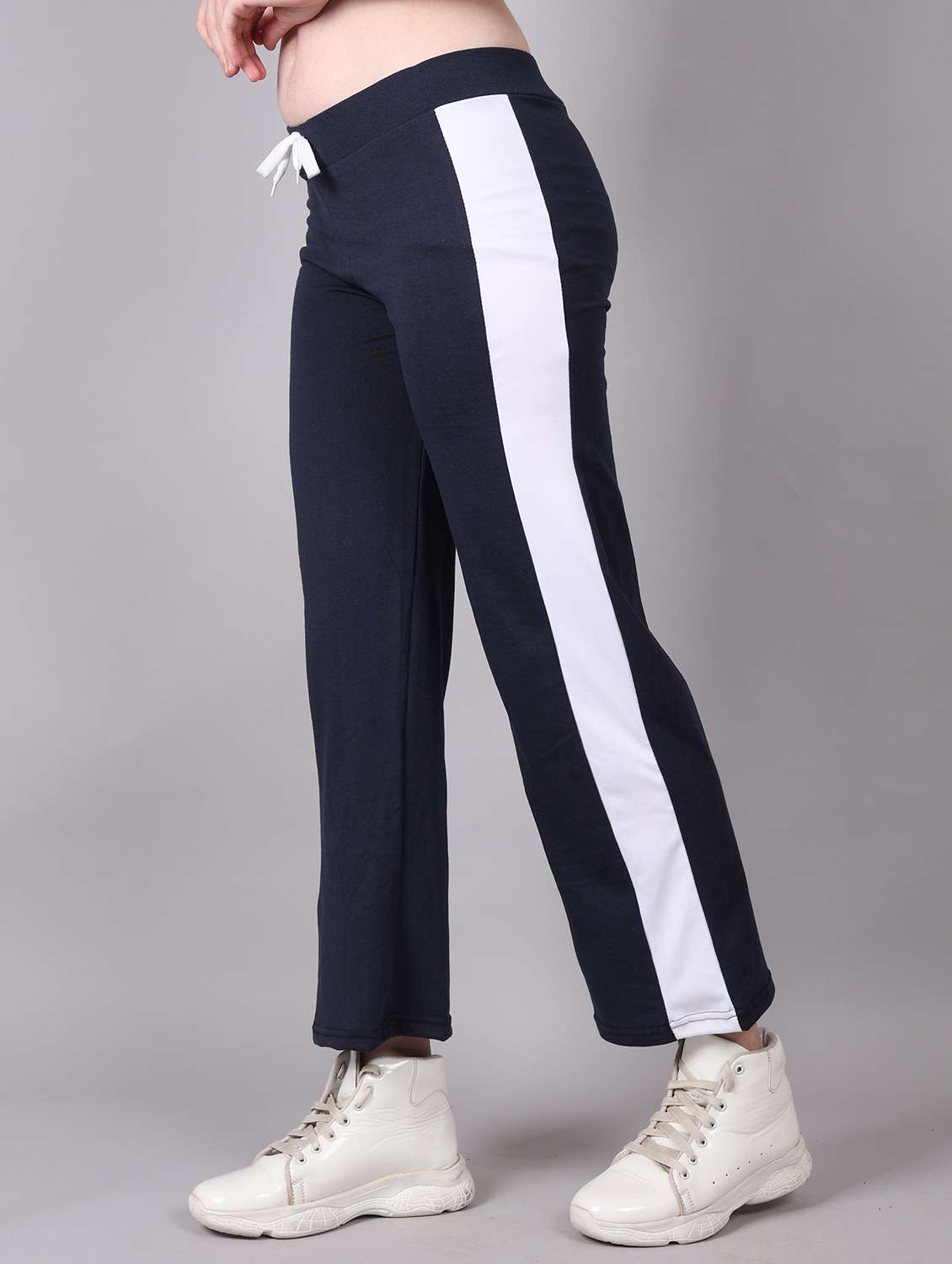 women tapered mid rise track pant - 21468202 -  Standard Image - 1