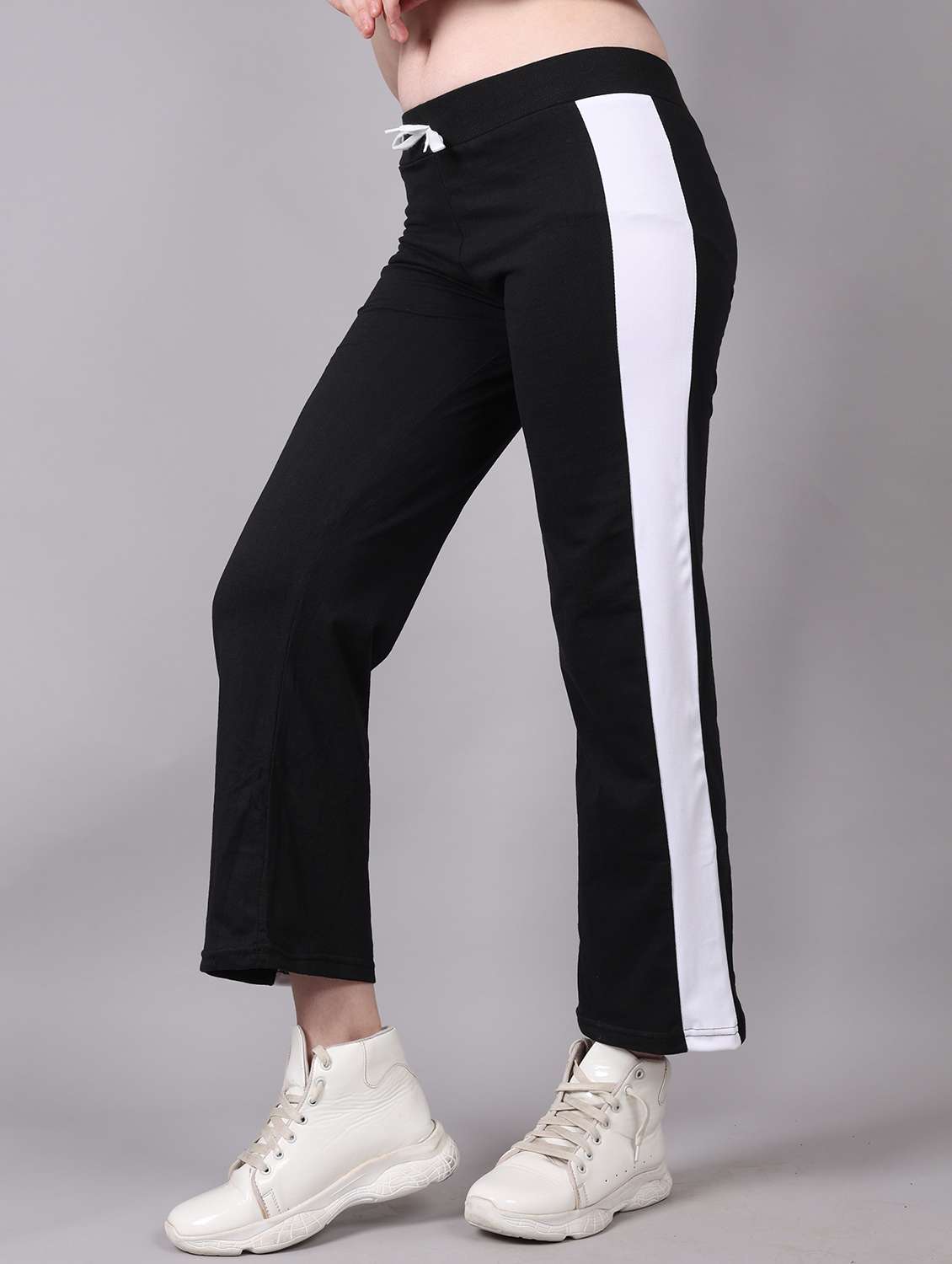 women tapered mid rise track pant - 21468205 -  Standard Image - 1
