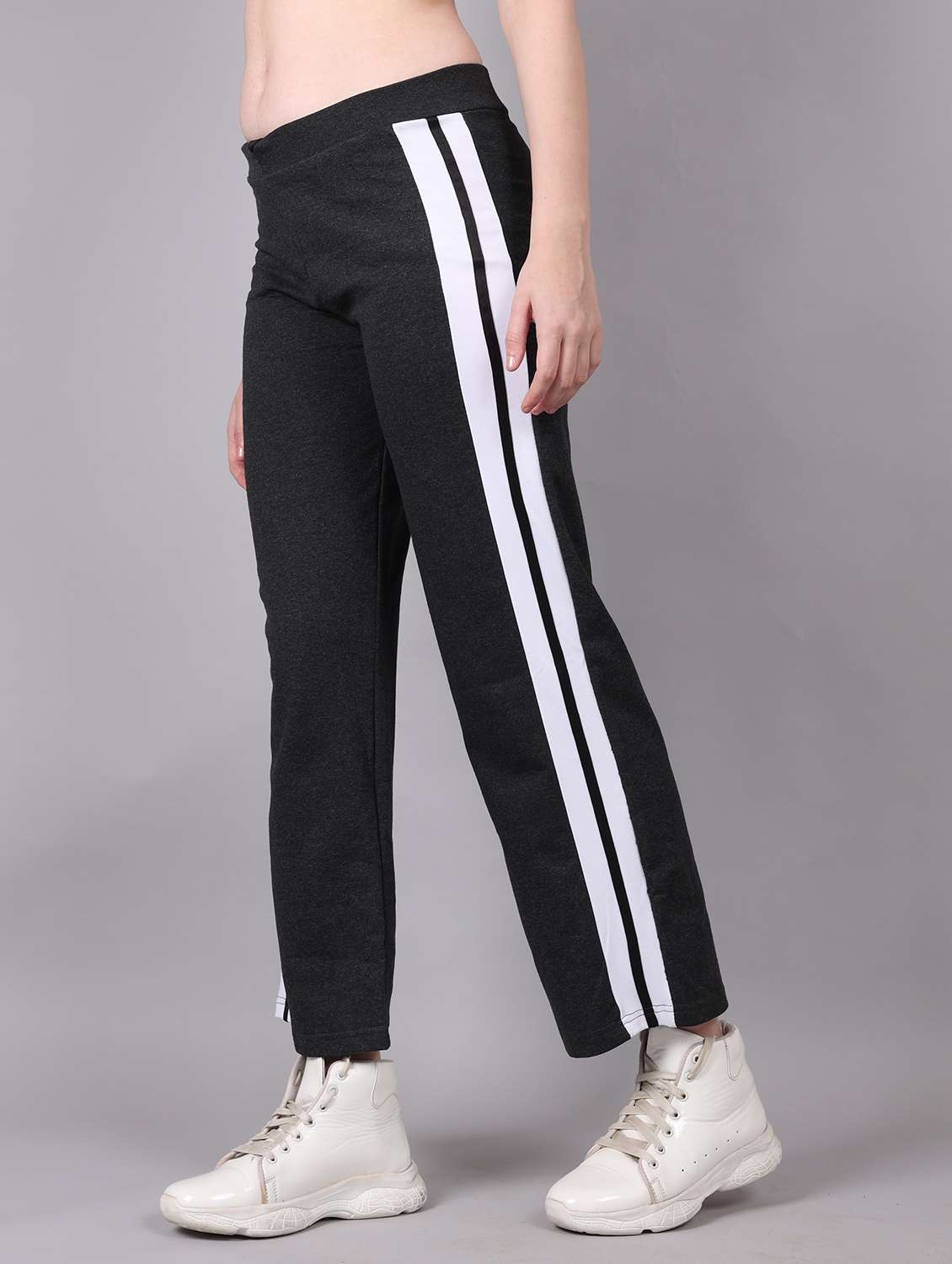 women tapered mid rise track pant - 21468207 -  Standard Image - 1