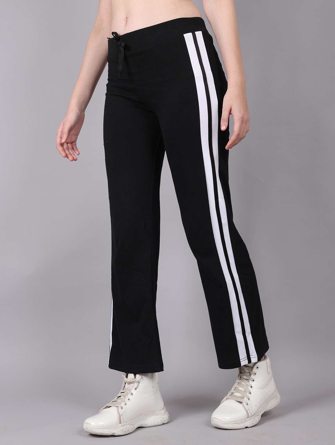 women tapered mid rise track pant - 21468208 -  Standard Image - 1