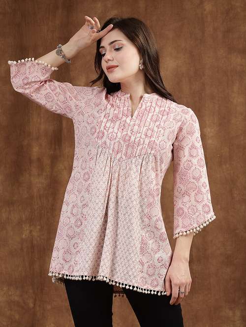 women beige cotton a-line kurta - 21468495 -  Standard Image - 0