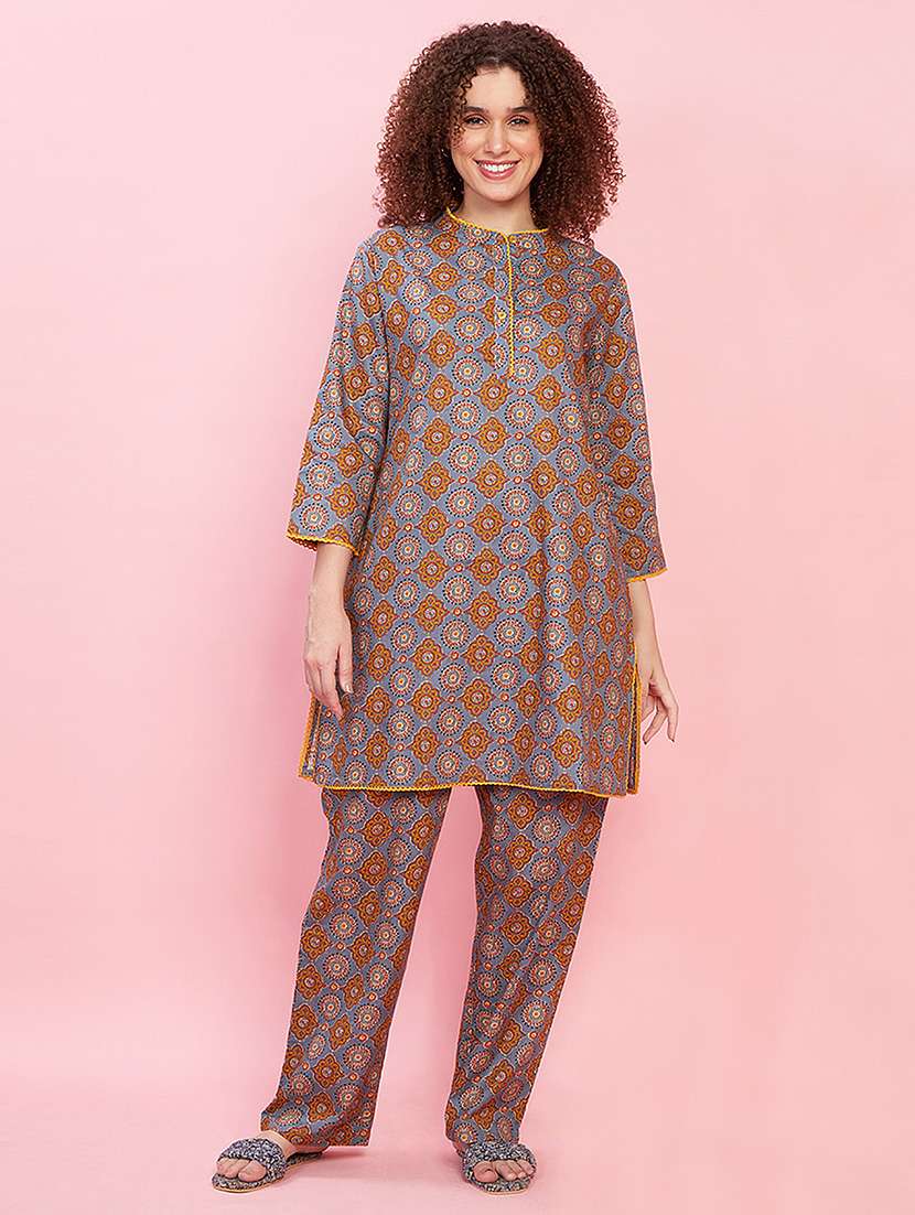 women printed pyjama nightwear set
