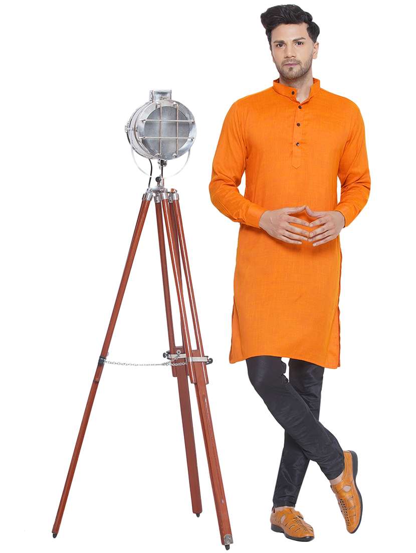 men solid mandarin neck kurta  - 21469315 -  Standard Image - 4