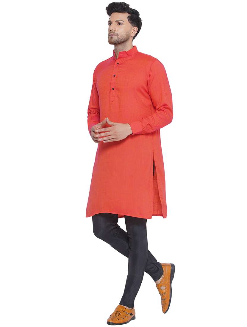 men solid mandarin neck kurta  - 21469323 -  Standard Image - 1