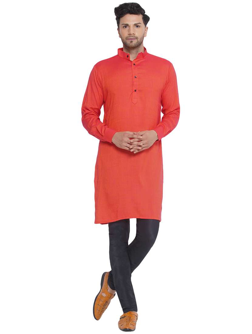 men solid mandarin neck kurta  - 21469323 -  Standard Image - 4