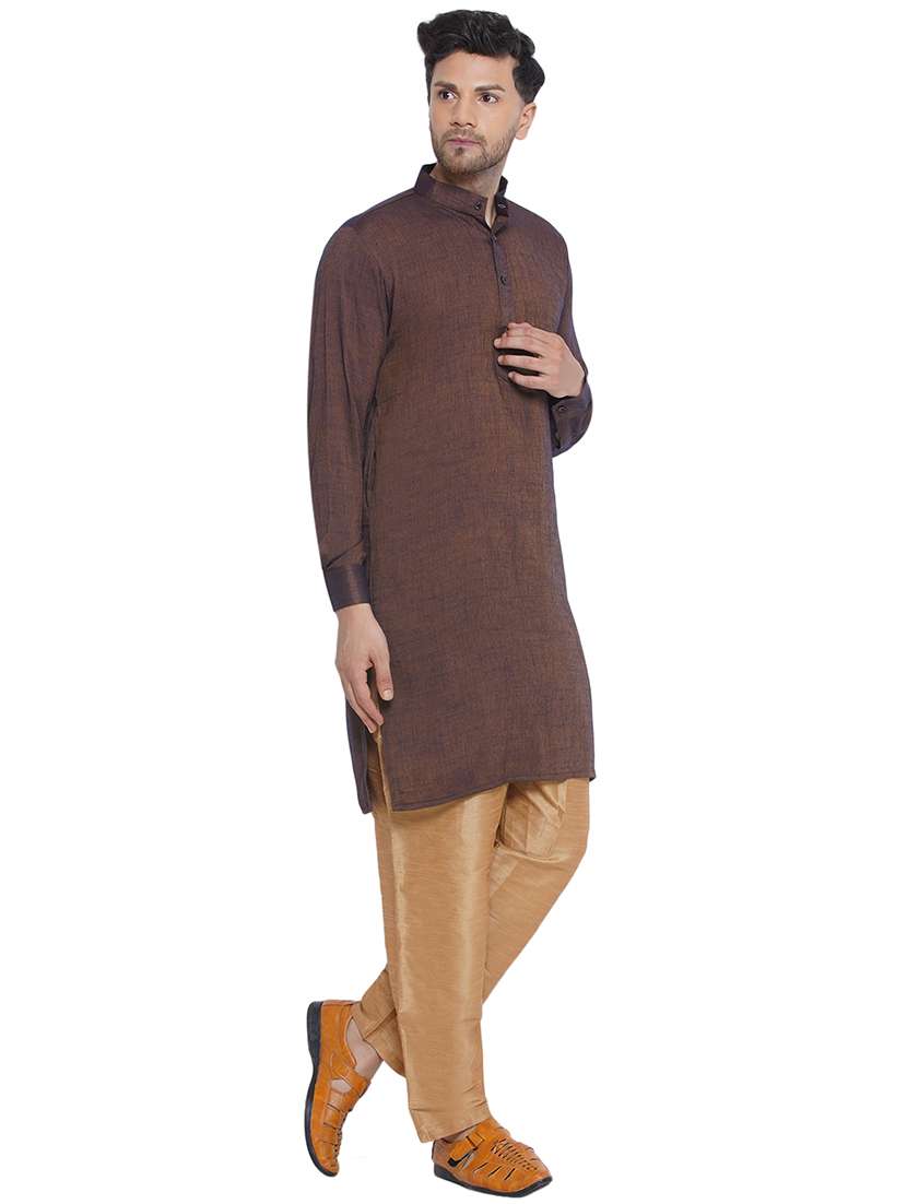 men solid mandarin neck kurta  - 21469325 -  Standard Image - 1