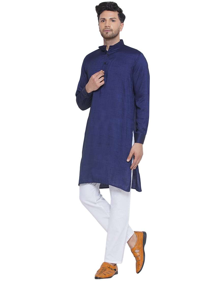 men solid mandarin neck kurta  - 21469327 -  Standard Image - 1