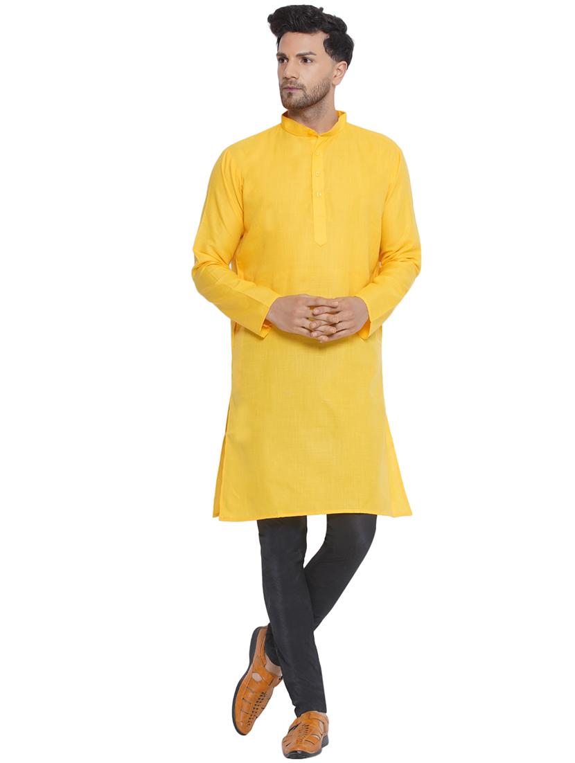 men solid mandarin neck kurta - 21469336 - Standard Image - 4